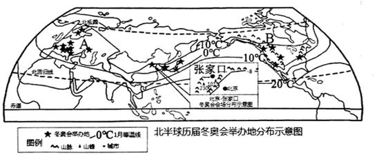历届冬奥会举办地示意图,历届冬奥会举办地分布示意图