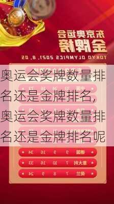 奥运会奖牌数量排名还是金牌排名,奥运会奖牌数量排名还是金牌排名呢