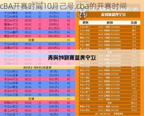 cBA开赛时间10月己号,cba的开赛时间