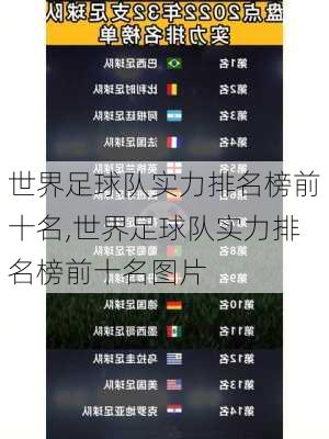 世界足球队实力排名榜前十名,世界足球队实力排名榜前十名图片