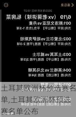 土耳其欧洲杯预选赛名单,土耳其欧洲杯预选赛名单公布