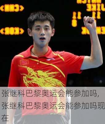 张继科巴黎奥运会能参加吗,张继科巴黎奥运会能参加吗现在