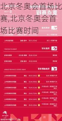 北京冬奥会首场比赛,北京冬奥会首场比赛时间