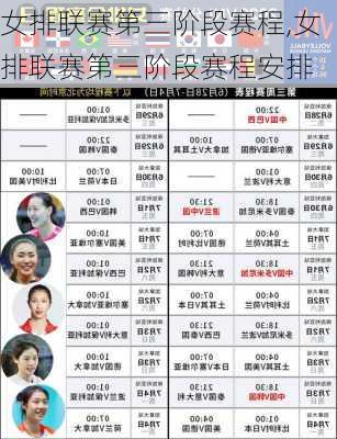 女排联赛第三阶段赛程,女排联赛第三阶段赛程安排