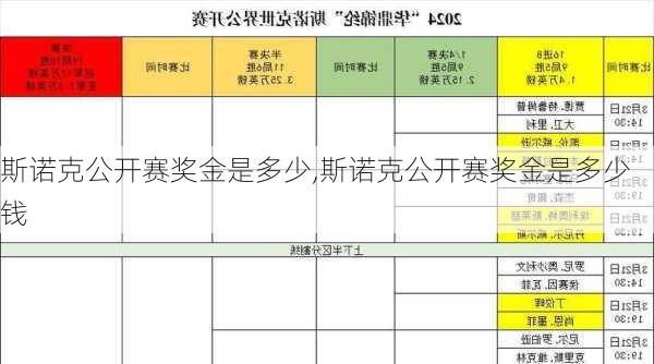 斯诺克公开赛奖金是多少,斯诺克公开赛奖金是多少钱