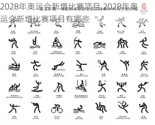 2028年奥运会新增比赛项目,2028年奥运会新增比赛项目有哪些