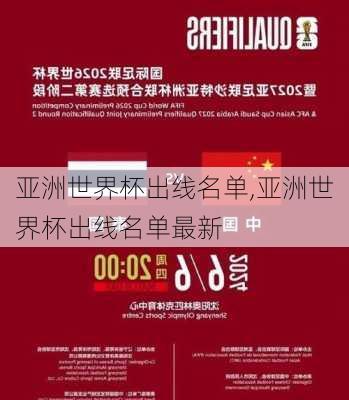 亚洲世界杯出线名单,亚洲世界杯出线名单最新