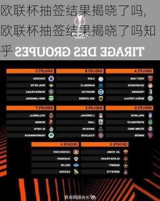 欧联杯抽签结果揭晓了吗,欧联杯抽签结果揭晓了吗知乎