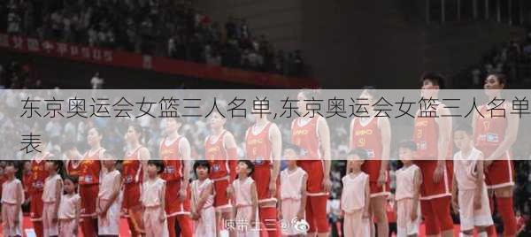 东京奥运会女篮三人名单,东京奥运会女篮三人名单表