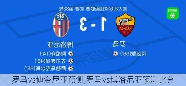 罗马vs博洛尼亚预测,罗马vs博洛尼亚预测比分