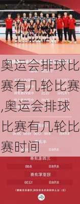 奥运会排球比赛有几轮比赛,奥运会排球比赛有几轮比赛时间
