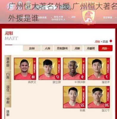 广州恒大著名外援,广州恒大著名外援是谁