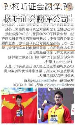 孙杨听证会翻译,孙杨听证会翻译公司