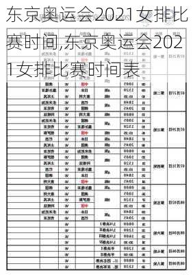 东京奥运会2021女排比赛时间,东京奥运会2021女排比赛时间表
