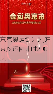 东京奥运倒计时,东京奥运倒计时200天