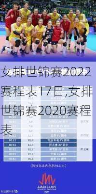 女排世锦赛2022赛程表17日,女排世锦赛2020赛程表