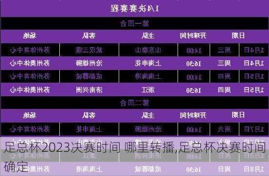 足总杯2023决赛时间 哪里转播,足总杯决赛时间确定