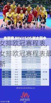 女排欧冠赛程表,女排欧冠赛程表最新
