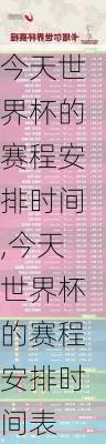 今天世界杯的赛程安排时间,今天世界杯的赛程安排时间表