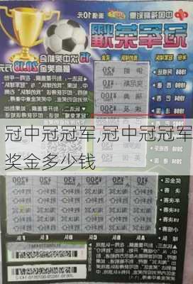 冠中冠冠军,冠中冠冠军奖金多少钱