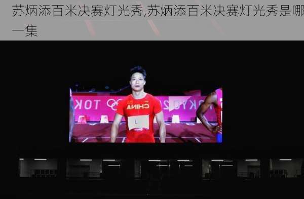苏炳添百米决赛灯光秀,苏炳添百米决赛灯光秀是哪一集