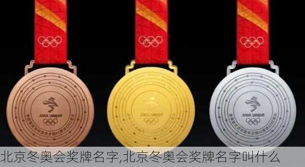 北京冬奥会奖牌名字,北京冬奥会奖牌名字叫什么