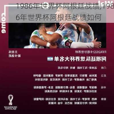 1986年世界杯阿根廷战绩,1986年世界杯阿根廷战绩如何