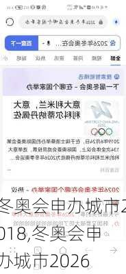 冬奥会申办城市2018,冬奥会申办城市2026