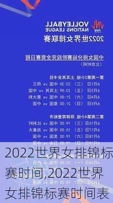 2022世界女排锦标赛时间,2022世界女排锦标赛时间表