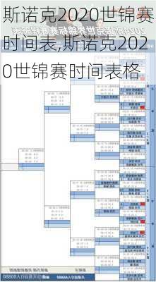 斯诺克2020世锦赛时间表,斯诺克2020世锦赛时间表格