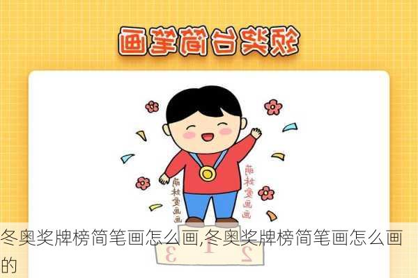 冬奥奖牌榜简笔画怎么画,冬奥奖牌榜简笔画怎么画的
