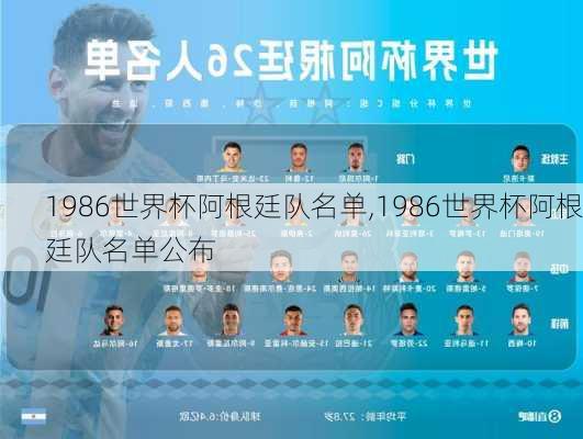 1986世界杯阿根廷队名单,1986世界杯阿根廷队名单公布