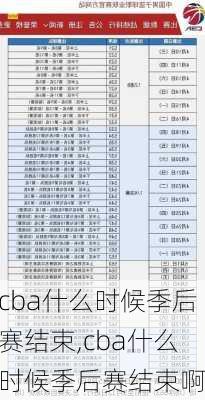cba什么时候季后赛结束,cba什么时候季后赛结束啊