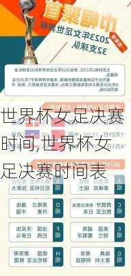 世界杯女足决赛时间,世界杯女足决赛时间表
