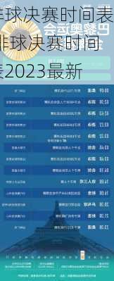 排球决赛时间表,排球决赛时间表2023最新