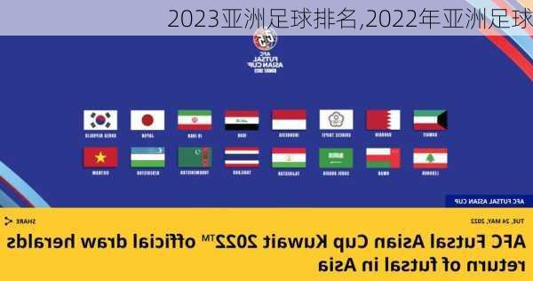 2023亚洲足球排名,2022年亚洲足球