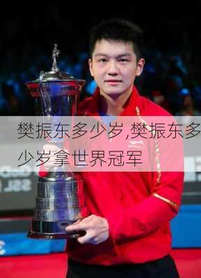 樊振东多少岁,樊振东多少岁拿世界冠军