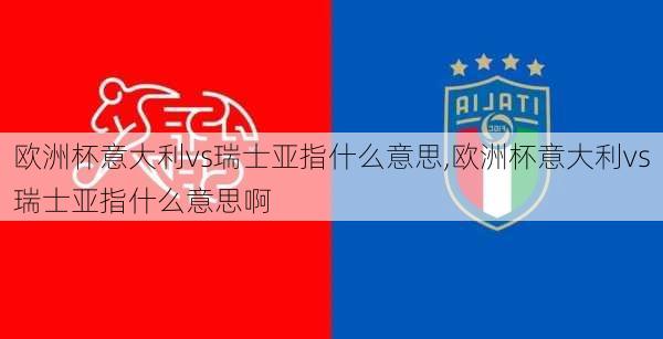 欧洲杯意大利vs瑞士亚指什么意思,欧洲杯意大利vs瑞士亚指什么意思啊