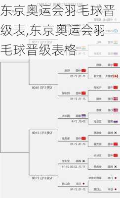 东京奥运会羽毛球晋级表,东京奥运会羽毛球晋级表格