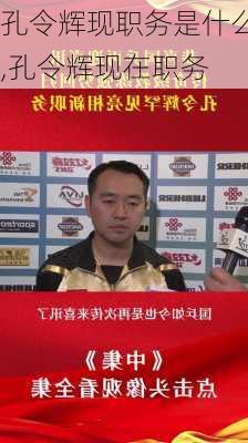 孔令辉现职务是什么,孔令辉现在职务
