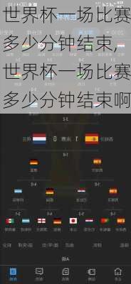 世界杯一场比赛多少分钟结束,世界杯一场比赛多少分钟结束啊