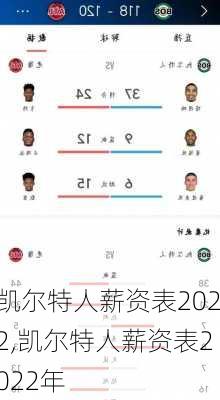 凯尔特人薪资表2022,凯尔特人薪资表2022年