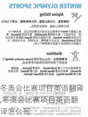 冬奥会比赛项目英语翻译,冬奥会比赛项目英语翻译怎么写