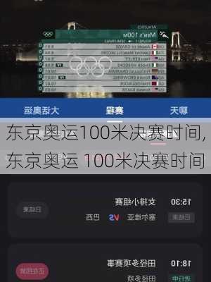 东京奥运100米决赛时间,东京奥运 100米决赛时间