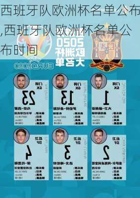 西班牙队欧洲杯名单公布,西班牙队欧洲杯名单公布时间
