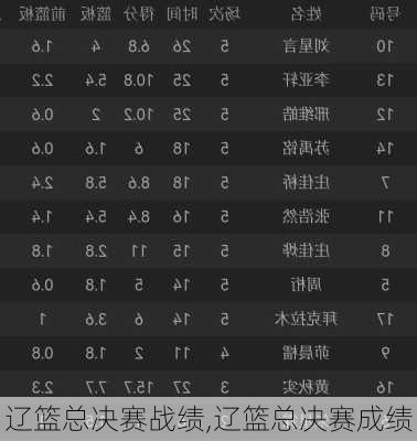 辽篮总决赛战绩,辽篮总决赛成绩