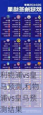 利物浦vs皇马预测,利物浦vs皇马预测结果