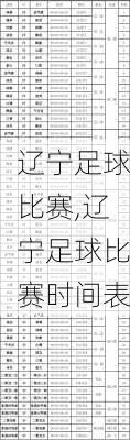 辽宁足球比赛,辽宁足球比赛时间表