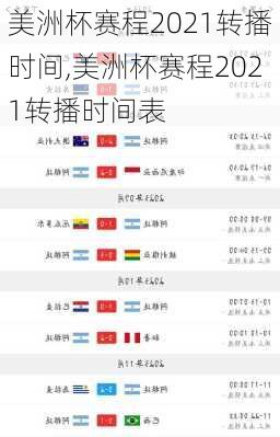 美洲杯赛程2021转播时间,美洲杯赛程2021转播时间表