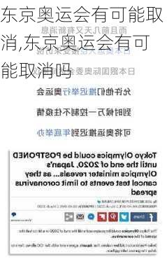 东京奥运会有可能取消,东京奥运会有可能取消吗